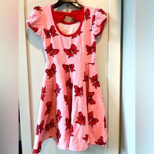 Minnie bow printed twirly dress